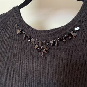 Ann Taylor Loft jeweled neckline sweater